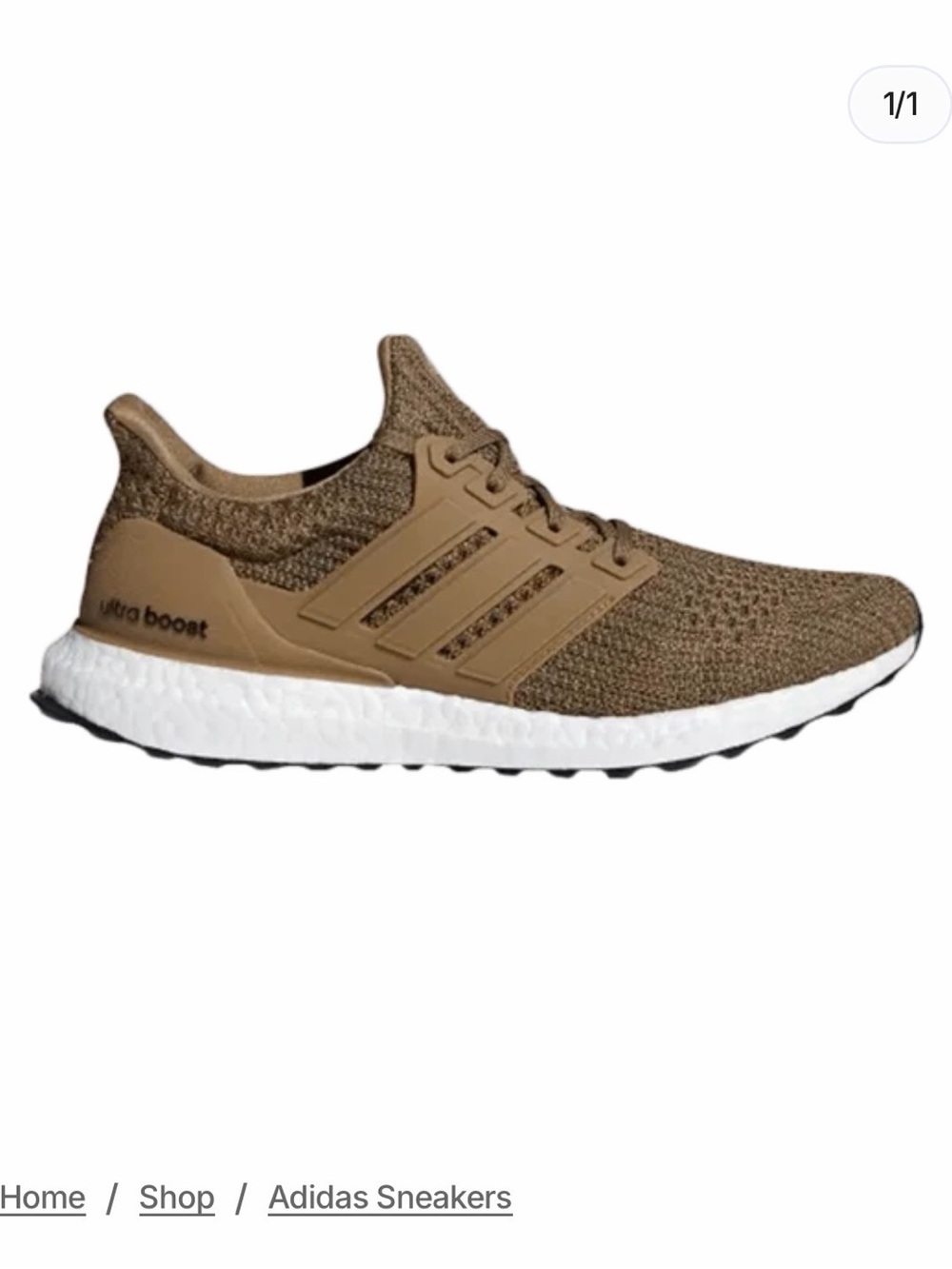 adidas UltraBoost 4.0 Raw Desert Brown CM8118 Men’s Size 10 Sneakers